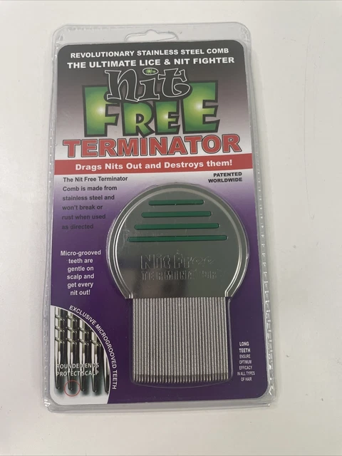 NEW Nit Free Brand Terminator Comb Head Lice Stainless Steel uni-sex Essential