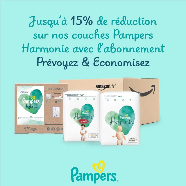 Pampers Couches Taille 4 (9-14 kg), Harmonie, 112 Bébé (Lot 4 2