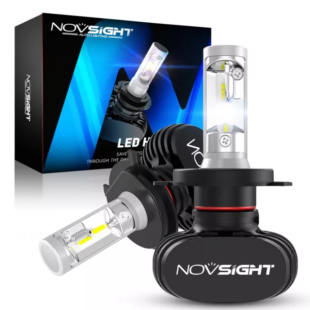 NOVSIGHT Paar H7 LED Scheinwerfer Kit 72W 6500K Weiß Halogen Fern/ Abblendlicht