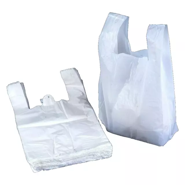 3Kg Shopper Plastica Maxi Bianche 34X60, Buste/Sacchetti Ultra Resistenti, 34X60