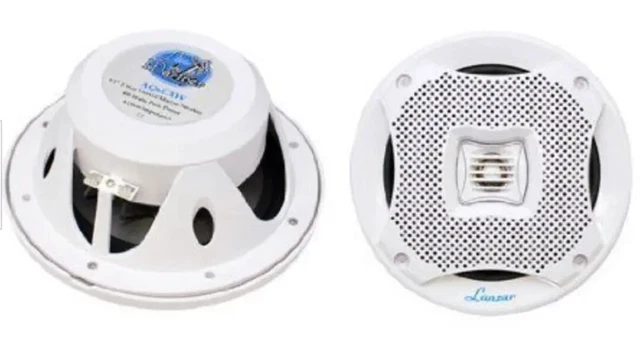 Open Box New Lanzar AQ6CXW Pair 400 Watts 6.5'' 2-Way Marine Speakers (White)