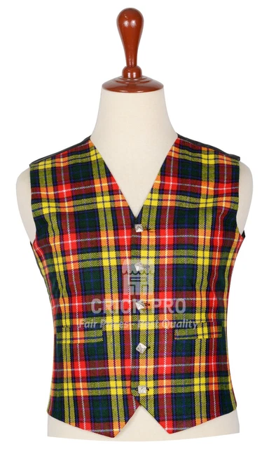 Buchanan Handmade Scottish Tartan Waistcoat | Custom Made Traditional Kilt Vest