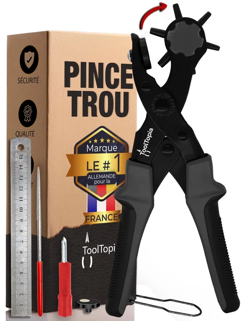 Perforatrice Cuir - ZGEER - Poinçon À Ceinture Professional - 6 Tailles