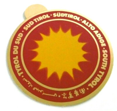 Adige Souvenir-Aufkleber Alto Adige Trentino Bolzano Italia 9,5 CM Sole 80er Oldtimer 