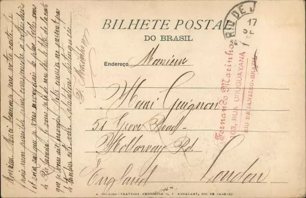 Carte Postale Br Sil Rio De Janeiro Avenida Beira Mar Botafogo A Ribeiro Vintage Eur