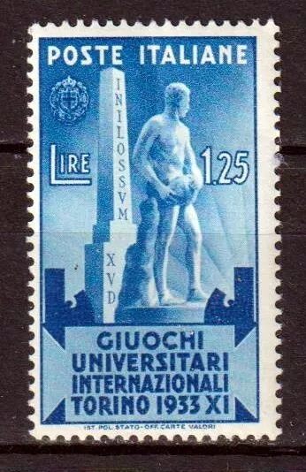 REGNO 1933 Giuochi universitari internazionali lire 1,25  MH