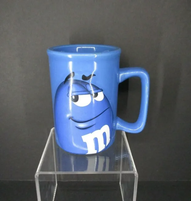 Blue M&M Coffee Mug -Raised Design- Official Licensed Product- 2011  4" Tall