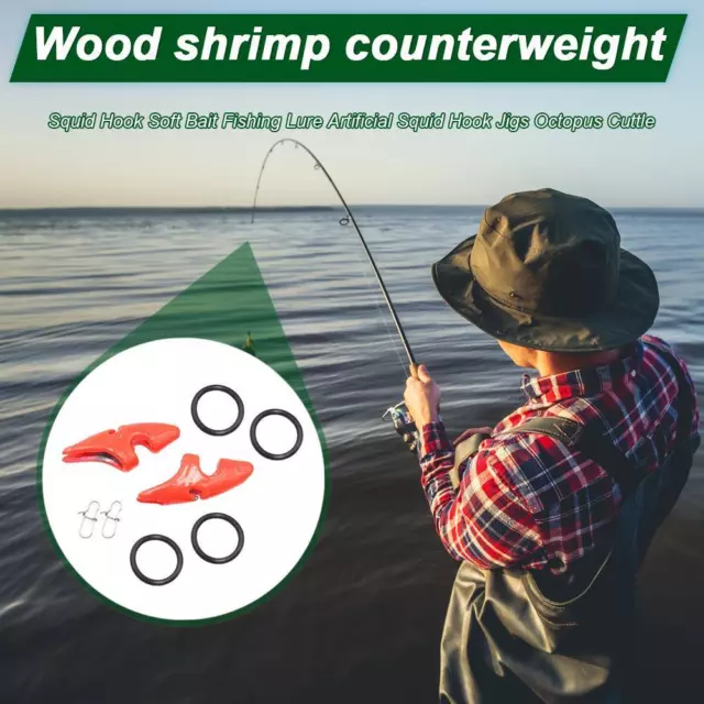 Jig Tip Run Weight Chin Sinker for Wood Shrimp Prawn Lure Bait Accessories