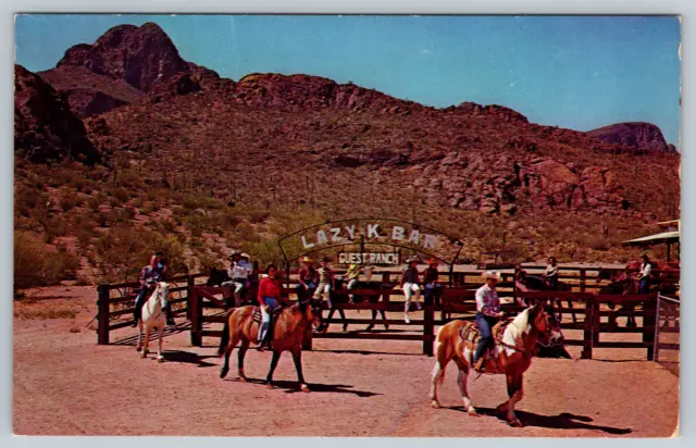 c1960s Lazy K Bar Guest Ranch Tucson Arizona Vintage Postcard