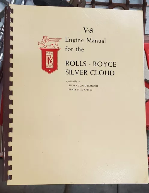 1979 Original Rolls Royce Silver Cloud 2 +3 Bently S2+ S3 Engine  Manual
