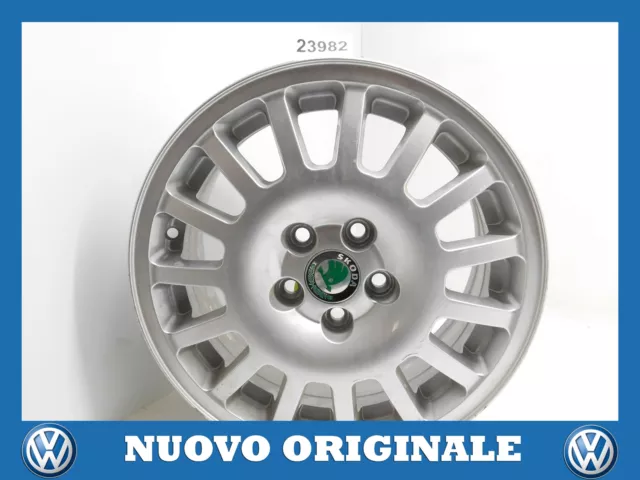 CERCHIO CERCHIONE 15 POLLICI WHEEL RIM 7Jx16 H2 ET45 ORIGINALE SKODA 6U0601025