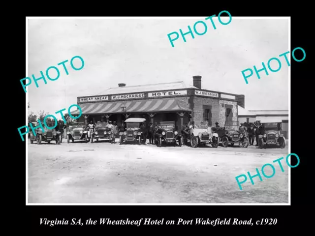 OLD LARGE HISTORIC PHOTO OF VIRGINIA SOUTH AUSTRALIA THE WHEATSHEAF HOTEL c1920