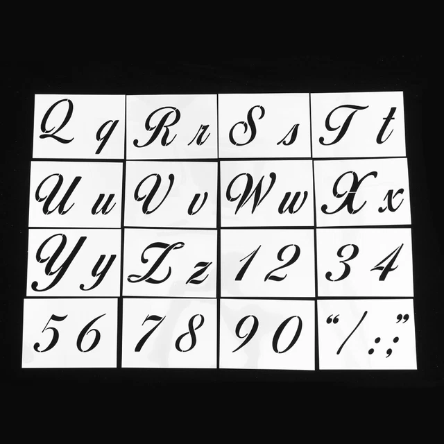 40 LETTER STENCILS Painting Number Templates Painting Templates £12.38 ...