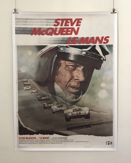 Affiche 120 X 160 cms Le Mans Steve MCQUEEN