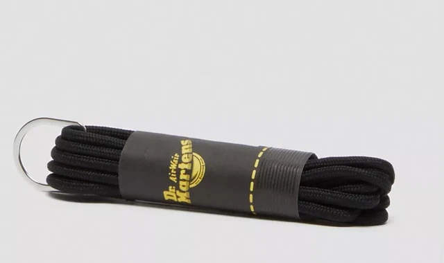 Dr. Martens Original 55 inch (140 cm) Round Black Shoe Laces, 8-10 Eye NEW