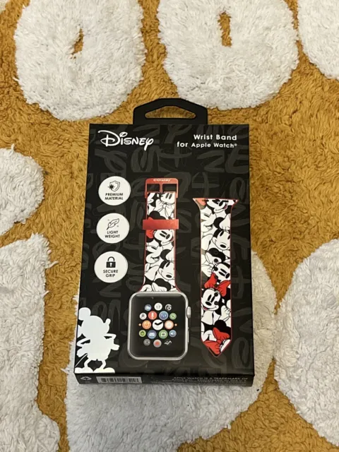 Mickey Mouse Disney Silicone Wrist Band for Apple Watch 1 thru 7 New