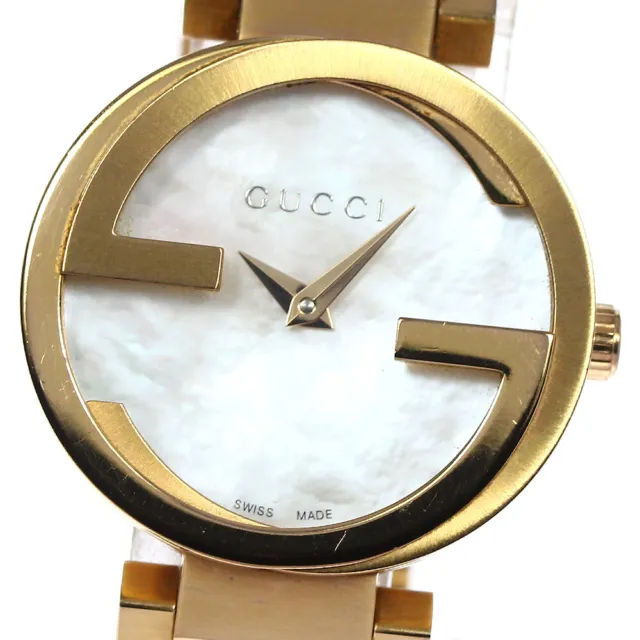 GUCCI Interlocking 133.5/YA133515 White shell Dial Quartz Ladies Watch_800345