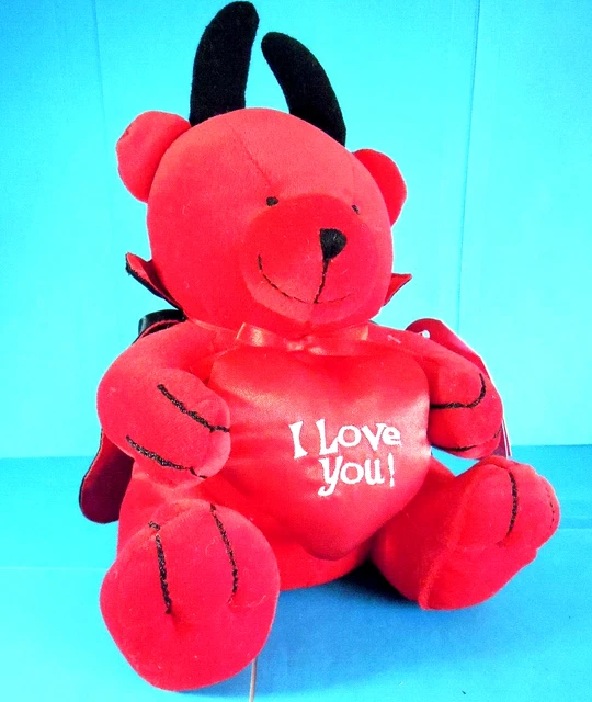 RED DEVEL &I Love you" Valentine bear, Tesco, Still has Retail card