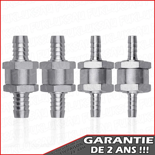 2 PIÈCES CLAPET Anti-Retour 8MM Valve De Carburant En Alliage D'Aluminium Non... EUR 21,21