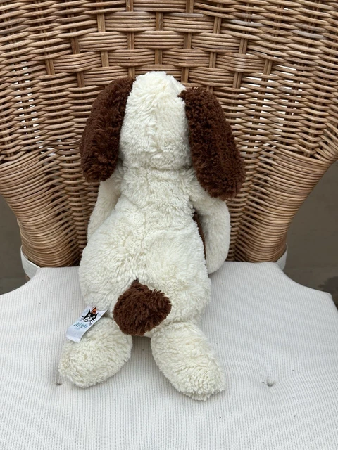 JELLYCAT BASHFUL MUTT Puppy Dog – Medium 12” Brown & Cream Soft