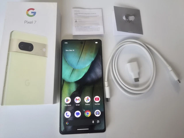 thumbnail image 2 of Used Google Pixel 7 GVU6C – Unlocked 128GB Lemongrass (C4 Condition, Scratches) 2 of 5
