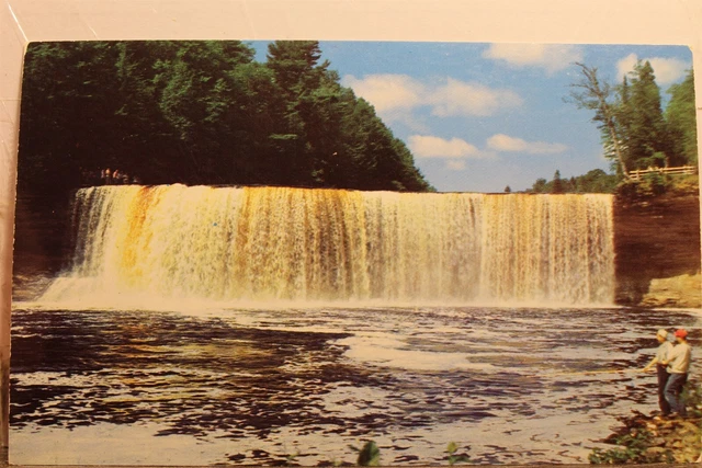 Michigan MI Upper Peninsula Falls Tahquamenon River Postcard Old Vintage Card PC