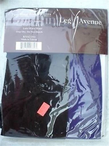 Leg Avenue 7238 Two Tone Jester Tights One Size Black/Purple Costume