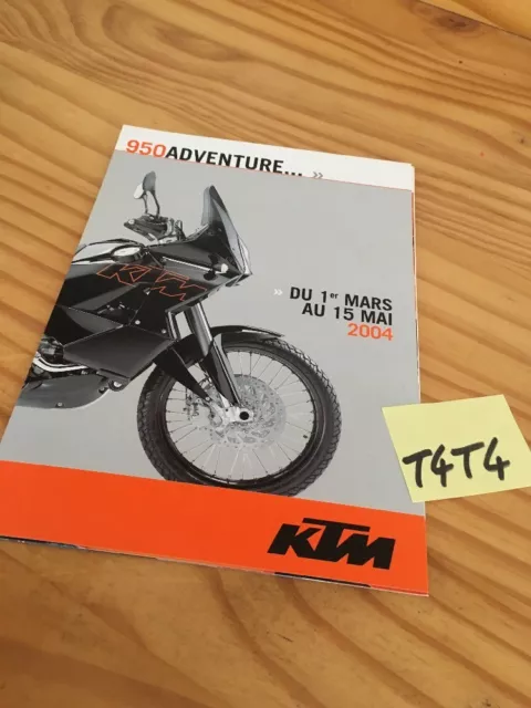 KTM 950 Adventure 2004 prospekt publicité prospectus brochure catalogue