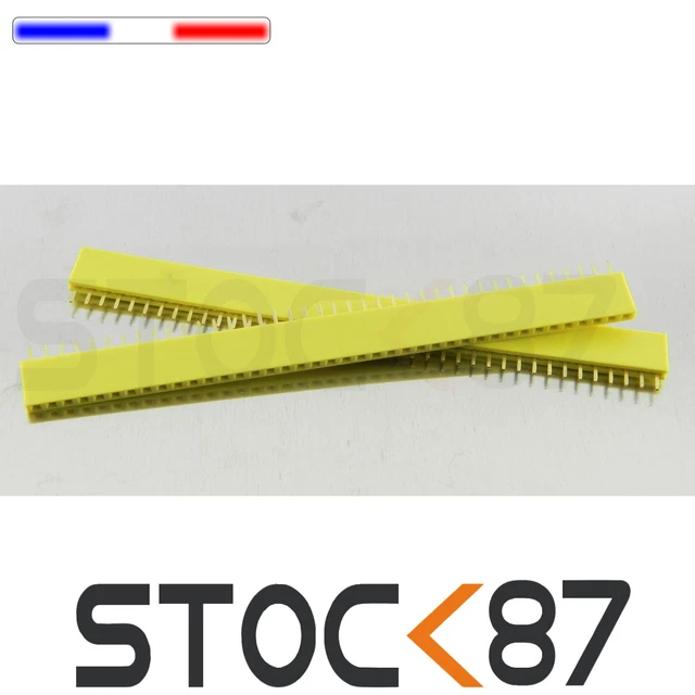 Barrette Maschio Angolate (Coud&eacute;e) - 40 Contatti, Passo 2.54mm, Pacco Da 2
