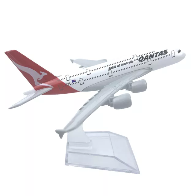 16cm A380 Qantas Australian Civil Airliner Aircraft Plane Aviation Model Display