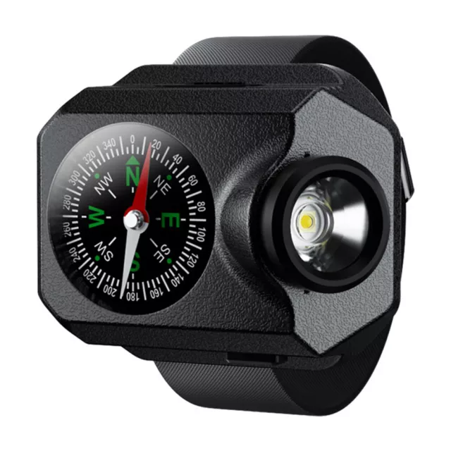 5# LED Wristwatch Flashlight Wrist Watch Light Power Display 4 Modes for Sports