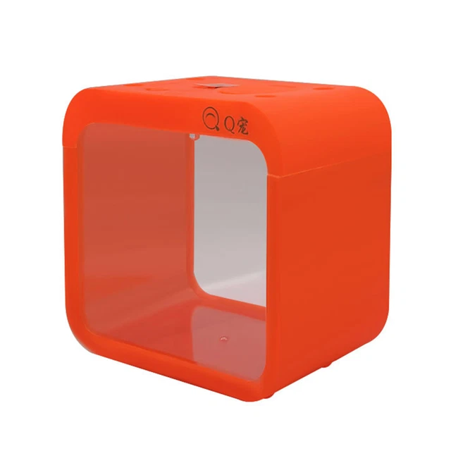 Mini Fish Tank Stylish Safe Battery Operated Pet Breeding Tank Multifunctional