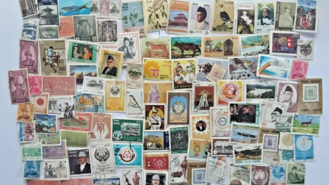 Nepal Stamps Collection - 100 to 1000 Different Stamps