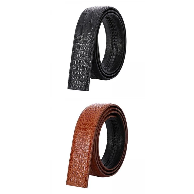 4 Pieces Men Leather Ratchet Belt Waistband Strap For Automatic
