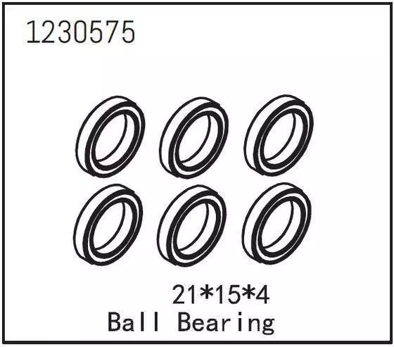 ABSIMA Kugellager 21*15*4 (6 St.) / 1230575