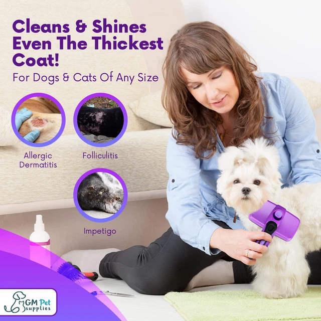 GM Pets™ Self Cleaning Grooming Brush | This Is the Best Dog and Cat Brush for S 3