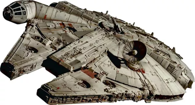 Star Wars Classic Spaceship the MILLENNIUM FALCON Starship -Window Cling Sticker