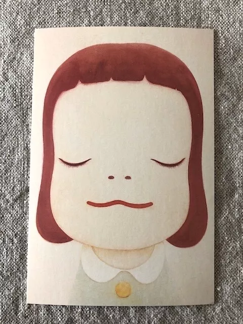 Yoshitomo Nara Postcard, Japan: Well, Girl w/ contented smile, short bangs