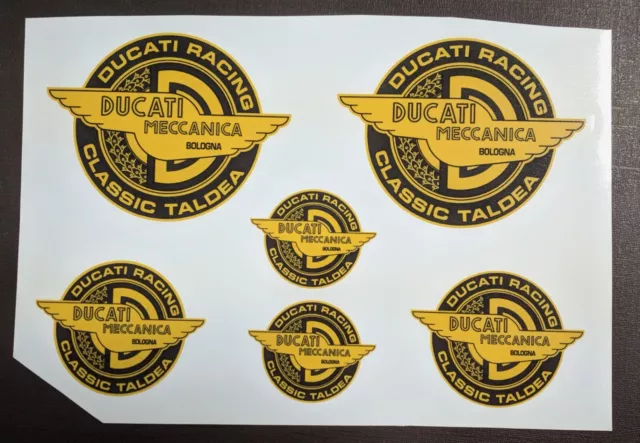 DUCATI MECCANICA Old VINTAGE Sticker Laminierter Aufkleber