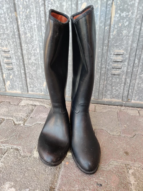 STIVALI EQUITAZIONE UNISEX Neri F. Fabbri Tg.42 Leather Horse