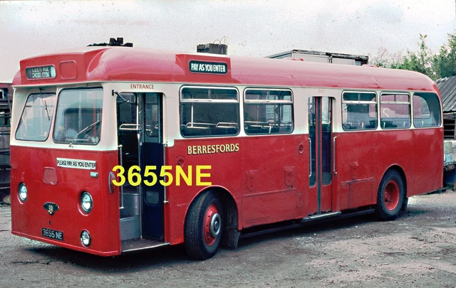 Bus Slide Original 3655NE-Berresfords Cheddleton-Leyland PSUC1-Park Royal-1971