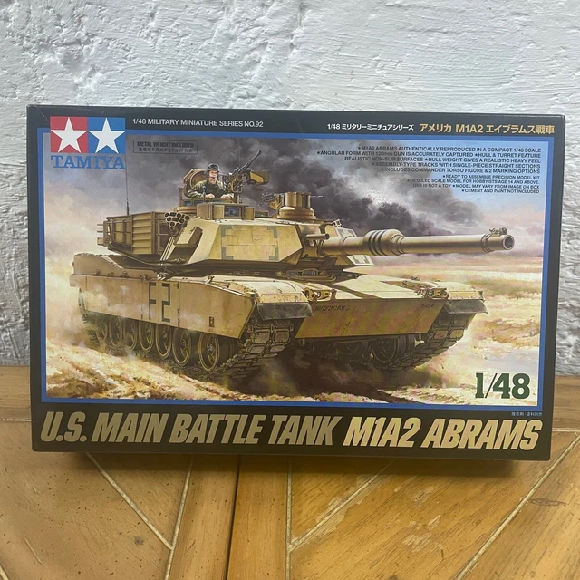 TAMIYA 1/48 U.S. Main Battle Tank M1A2 Abrams Model Kit [TAM32592] £29. ...
