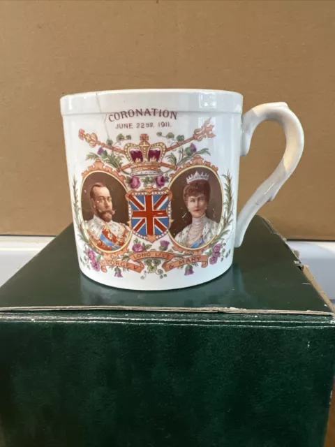 SHELLEY Royal Commemorative King George V Coronation Coffee Cup c.1911