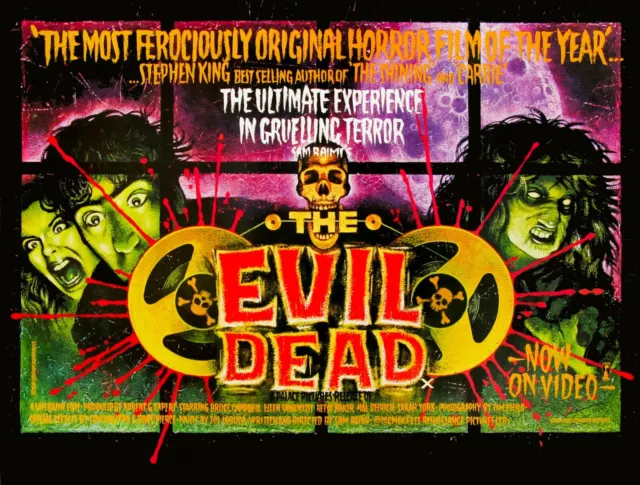 The Evil Dead 1981 UK quad poster print 30x40" Sam Raimi Bruce Campbell FREE P&P