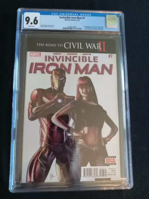 The Invincible Iron Man 7 CGC 9.6 Marvel 2016 1st Cameo Appearance Riri Williams