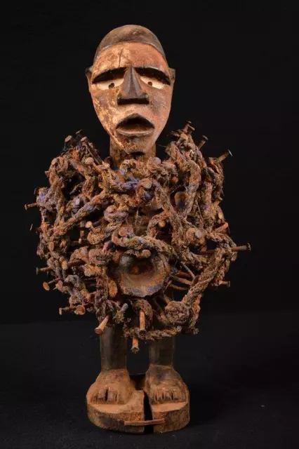 20637 Afrikanische Alte Nkisi Figur / Figure DR Kongo