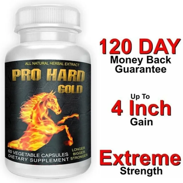 Pro Hard Gold 60 Vegetarian Capsule 100% Natural Dietary Supplement Caps for Men