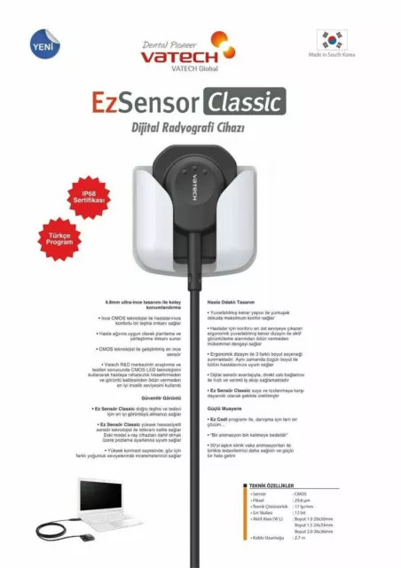 Vatech EzSensor Intra-oral X-ray 1.5 Sensor Digital Imaging System