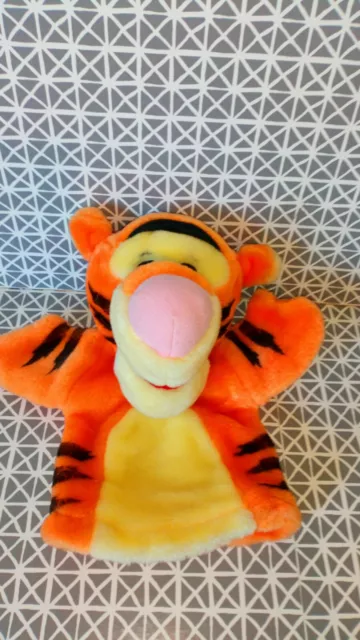 Doudou peluche marionnette Tigrou jaune orange Mattel Disney