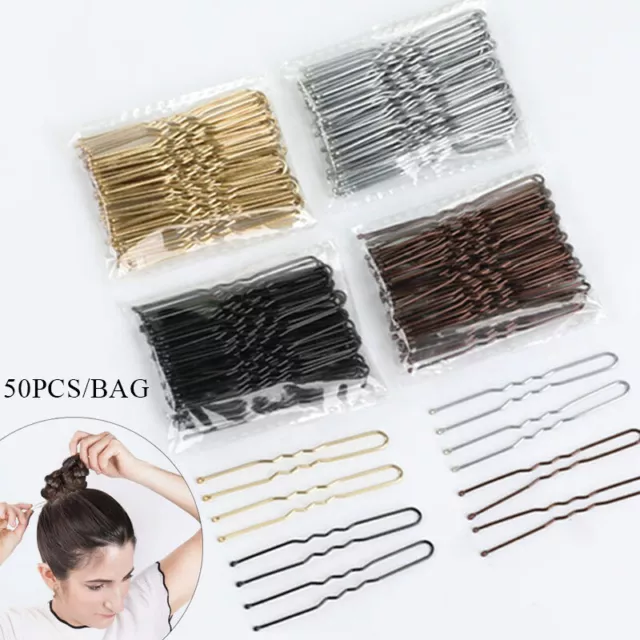 50Pcs/Bag Metal U Shaped Hair Clips Hair Accessories Bobby Pins Styling Tool DIY